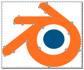 Simplified Blender logo in Inkscape